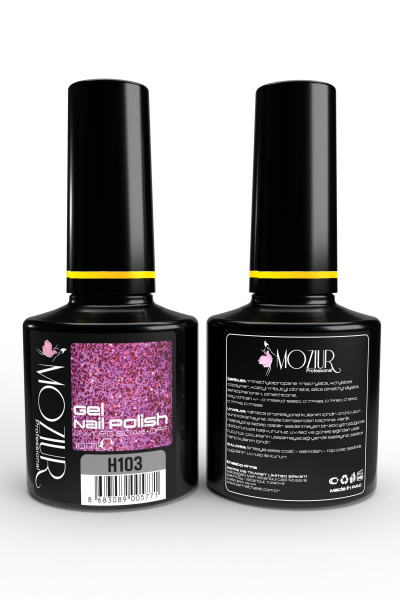 MOZIUR Simli Seri UV Led Kalıcı Oje 10ml H103