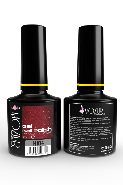 MOZIUR Simli Seri UV Led Kalıcı Oje 10ml H104