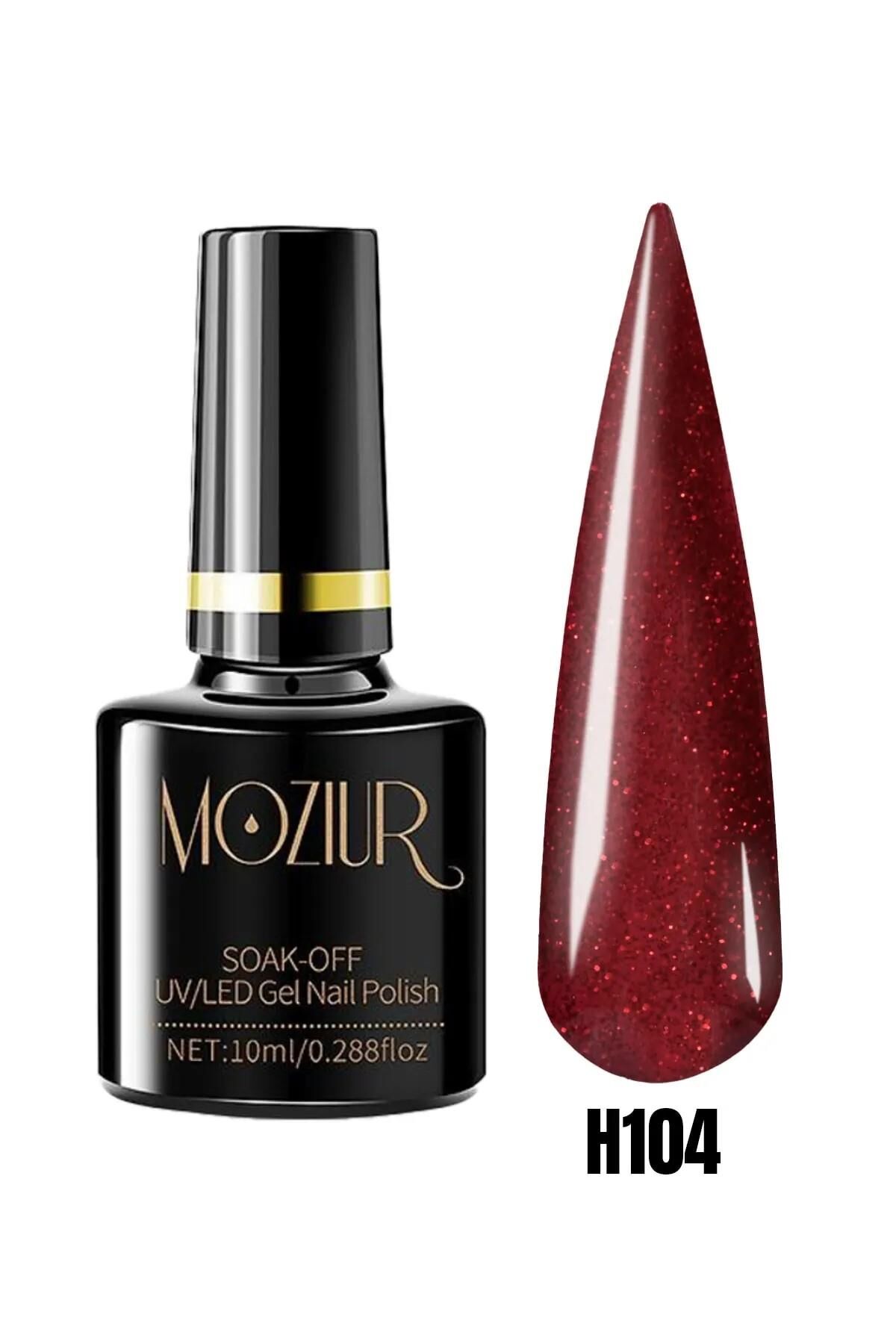 MOZIUR Simli Seri UV Led Kalıcı Oje 10ml H104