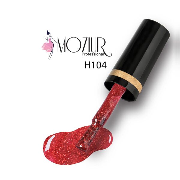 MOZIUR Simli Seri UV Led Kalıcı Oje 10ml H104