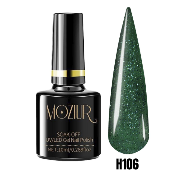 MOZIUR Simli Seri UV Led Kalıcı Oje 10ml H106