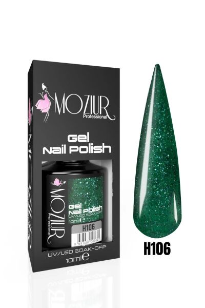 MOZIUR Simli Seri UV Led Kalıcı Oje 10ml H106