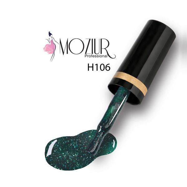 MOZIUR Simli Seri UV Led Kalıcı Oje 10ml H106