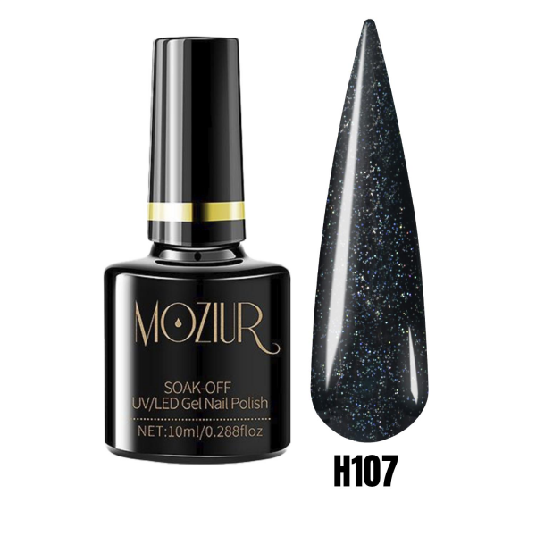 MOZIUR Simli Seri UV Led Kalıcı Oje 10ml H107