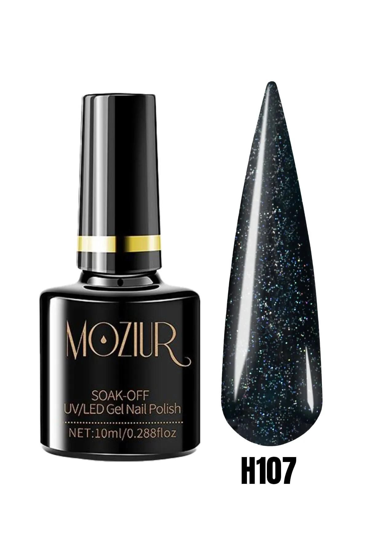 MOZIUR Simli Seri UV Led Kalıcı Oje 10ml H107