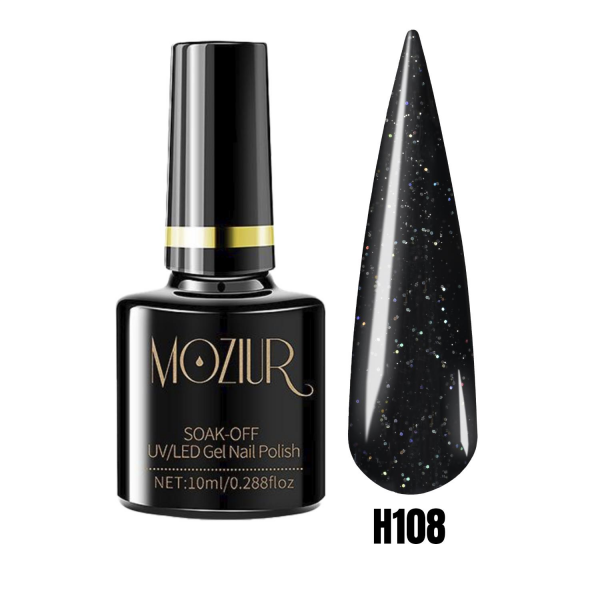 MOZIUR Simli Seri UV Led Kalıcı Oje 10ml H108