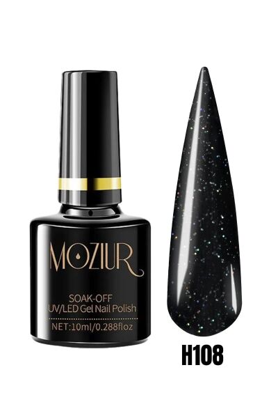 MOZIUR Simli Seri UV Led Kalıcı Oje 10ml H108