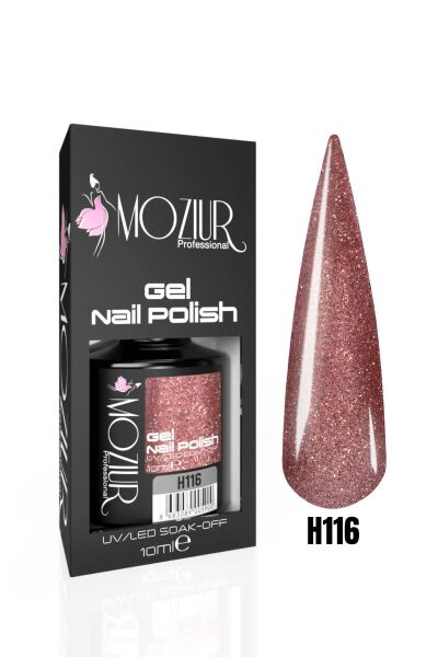 MOZIUR Simli Seri UV Led Kalıcı Oje 10ml H116