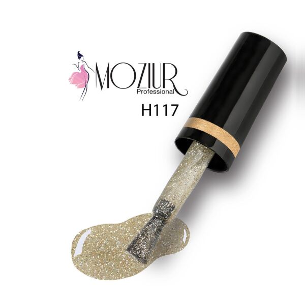 MOZIUR Simli Seri UV Led Kalıcı Oje 10ml H117