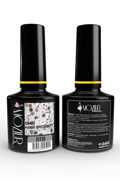 MOZIUR Simli Seri UV Led Kalıcı Oje 10ml H118