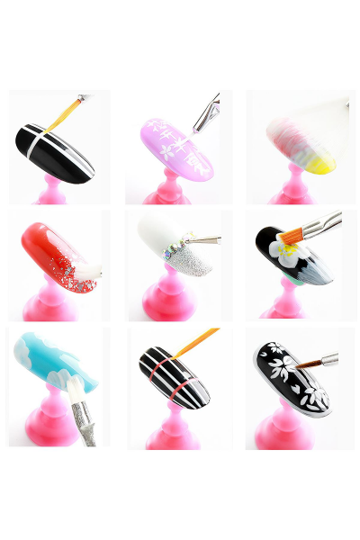 15'li Tırnak Desen Fırça Seti Beyaz
