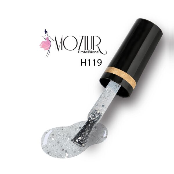 MOZIUR Simli Seri UV Led Kalıcı Oje 10ml H119