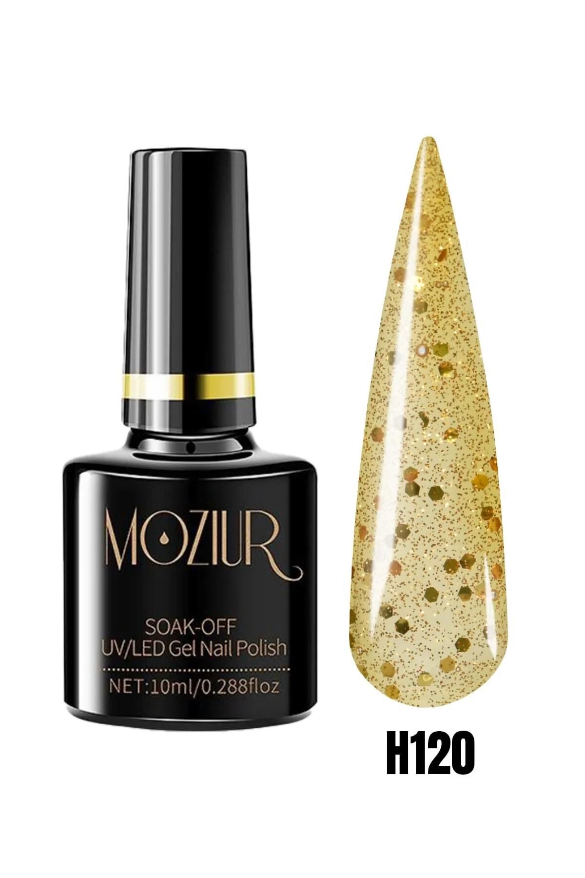 MOZIUR Simli Seri UV Led Kalıcı Oje 10ml H120