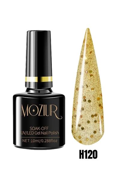 MOZIUR Simli Seri UV Led Kalıcı Oje 10ml H120
