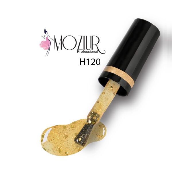 MOZIUR Simli Seri UV Led Kalıcı Oje 10ml H120