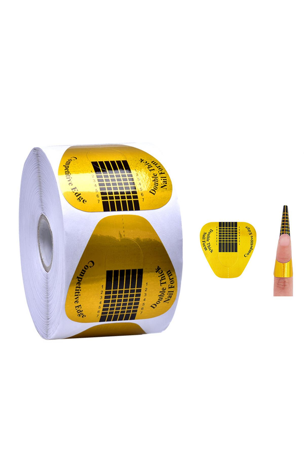 MOZIUR Gold Protez Tırnak Şablonu 500'lü