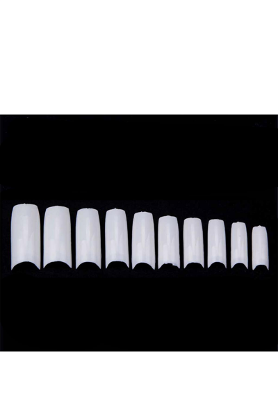 MOZIUR 100'lü Yarım Ay Takma Tırnak Tips Beyaz