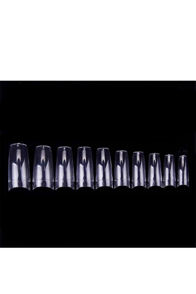 MOZIUR 100'lü Yarım Ay Takma Tırnak Tips Şeffaf