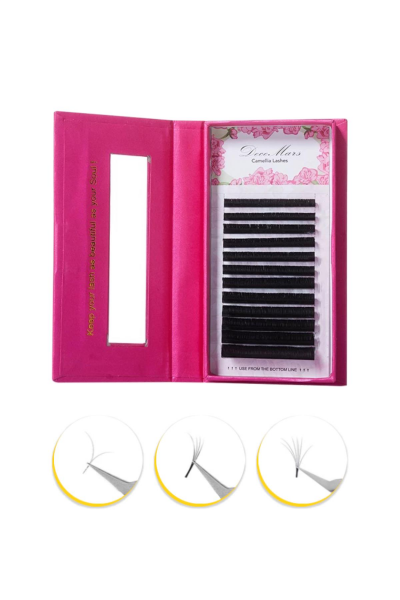 Decemars Çek-Bırak Kolay Volume İpek Kirpik 0,07 D Kıvrım 12mm