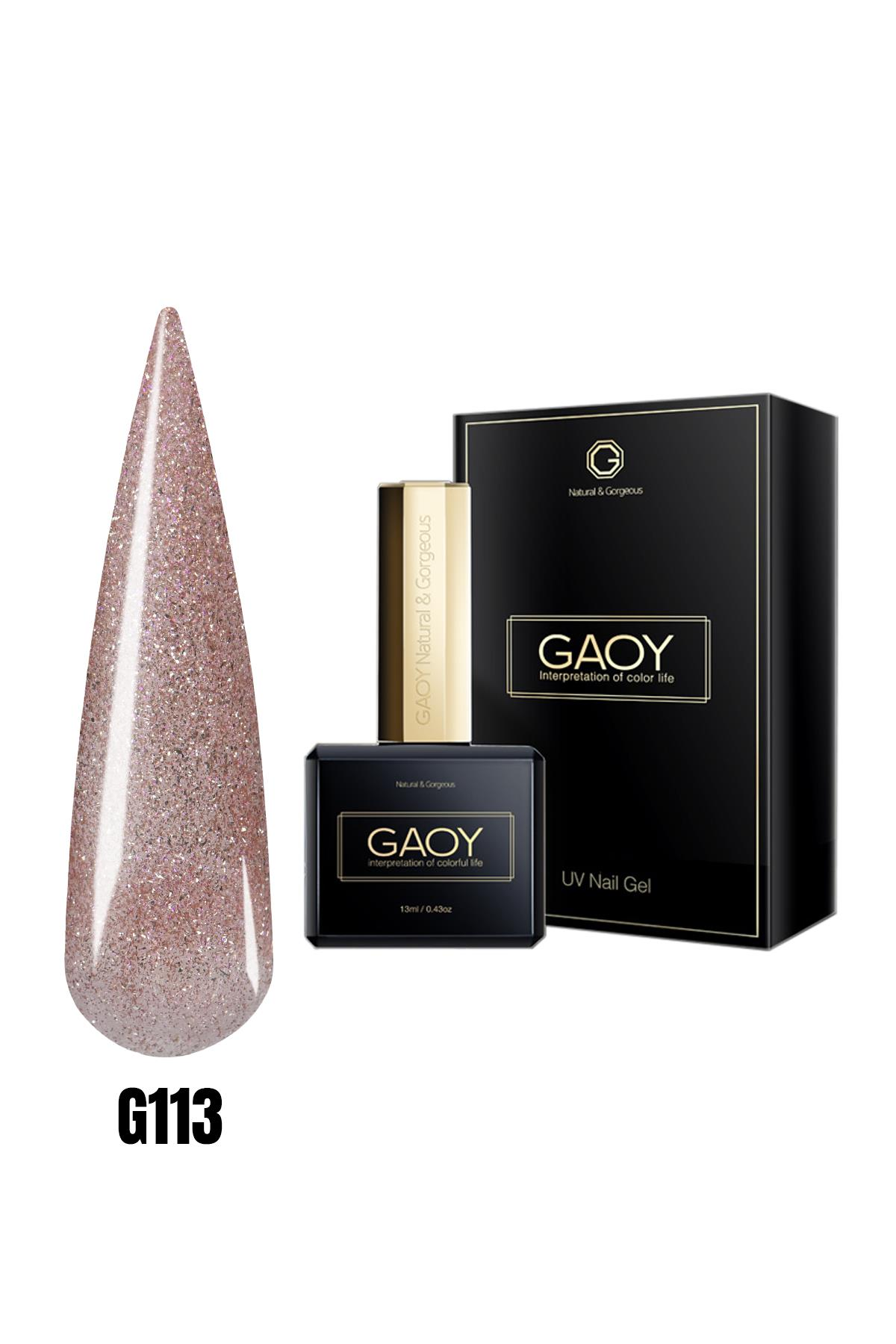 GAOY Uv Nail Gel Polish Glitter Series Kalıcı Oje 13ml G113