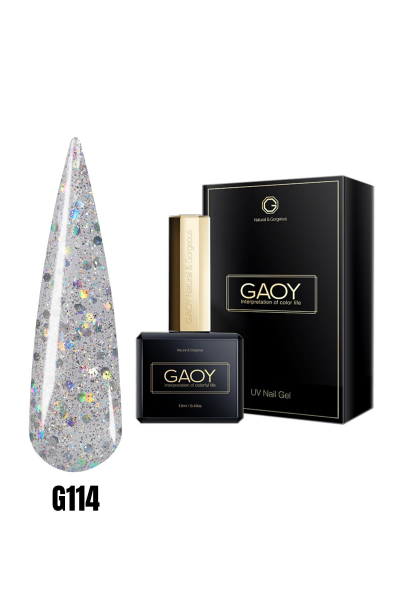 GAOY Uv Nail Gel Polish Glitter Series Kalıcı Oje 13ml G114
