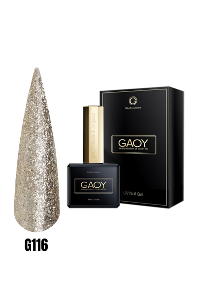 GAOY Uv Nail Gel Polish Glitter Series Kalıcı Oje 13ml G116