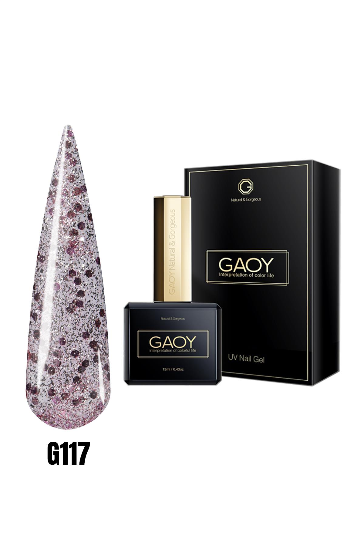 GAOY Uv Nail Gel Polish Glitter Series Kalıcı Oje 13ml G117