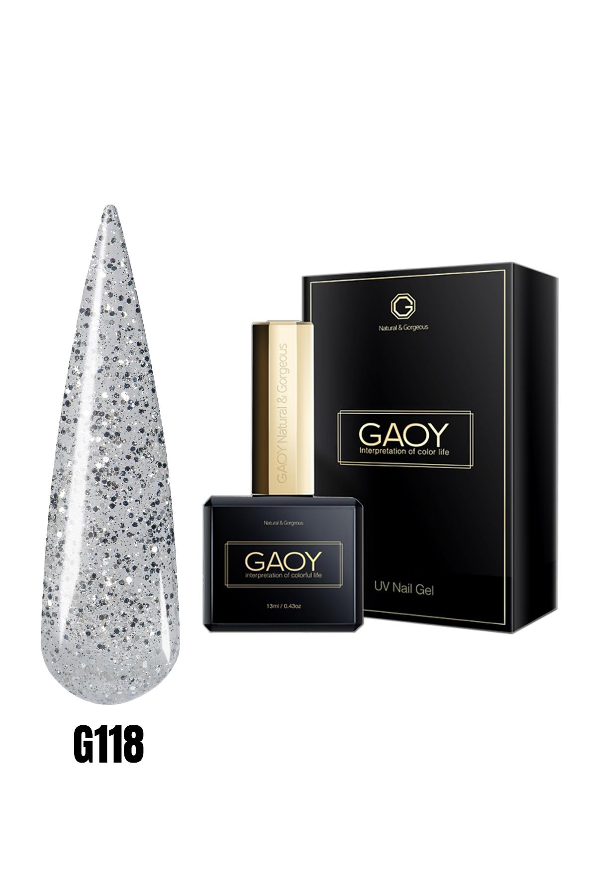 GAOY Uv Nail Gel Polish Glitter Series Kalıcı Oje 13ml G118