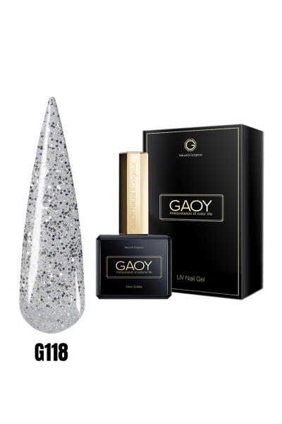 GAOY Uv Nail Gel Polish Glitter Series Kalıcı Oje 13ml G118
