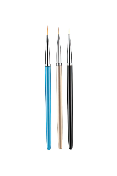 3'lü Nail Art Tırnak Desen Fırça Seti