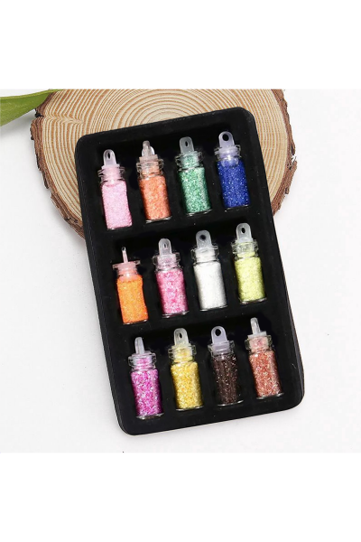 Nail Art Tırnak Süsleme Mini Simli Pullu Süs Seti Mini Sim Set