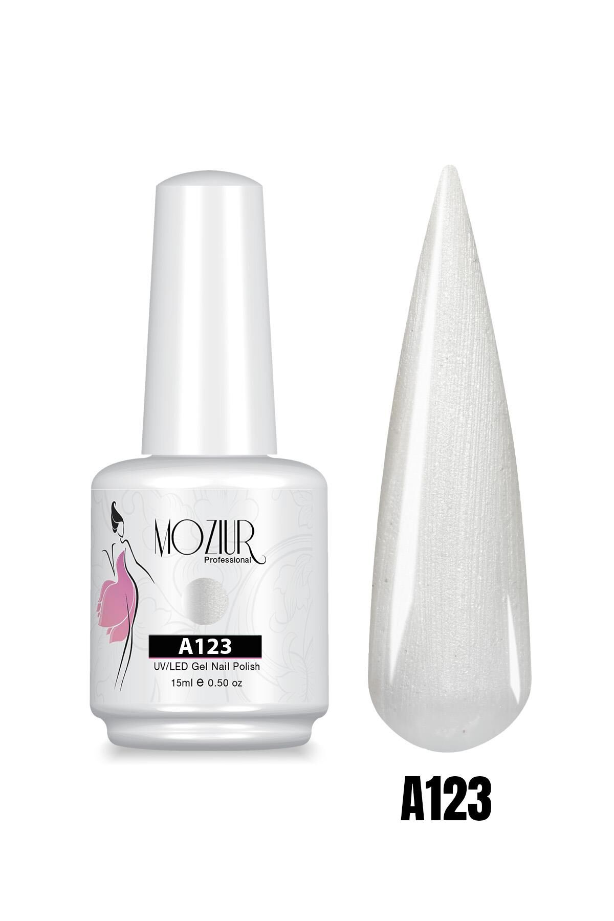 MOZIUR UV Led Kalıcı Oje 15ml Simli Seri A123