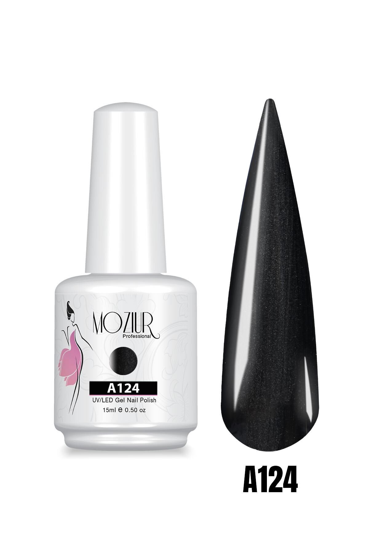 MOZIUR UV Led Kalıcı Oje 15ml Simli Seri A124