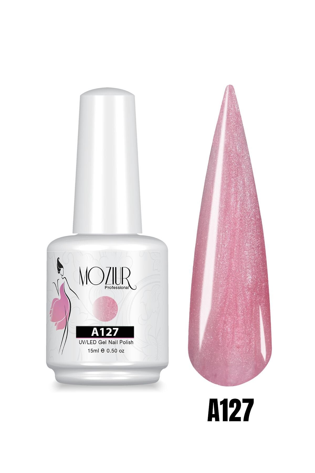 MOZIUR UV Led Kalıcı Oje 15ml Simli Seri A127