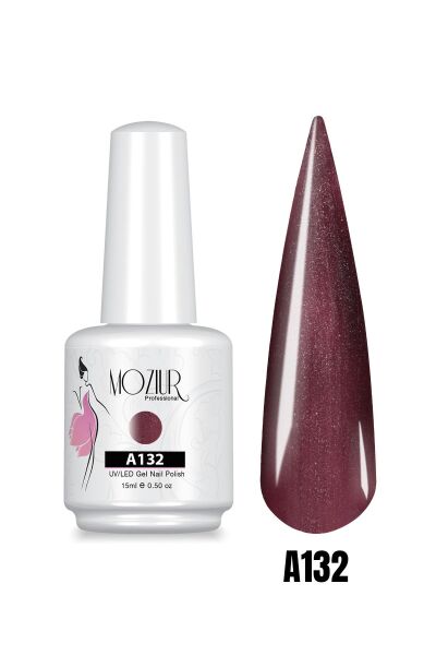 MOZIUR UV Led Kalıcı Oje 15ml Simli Seri A132