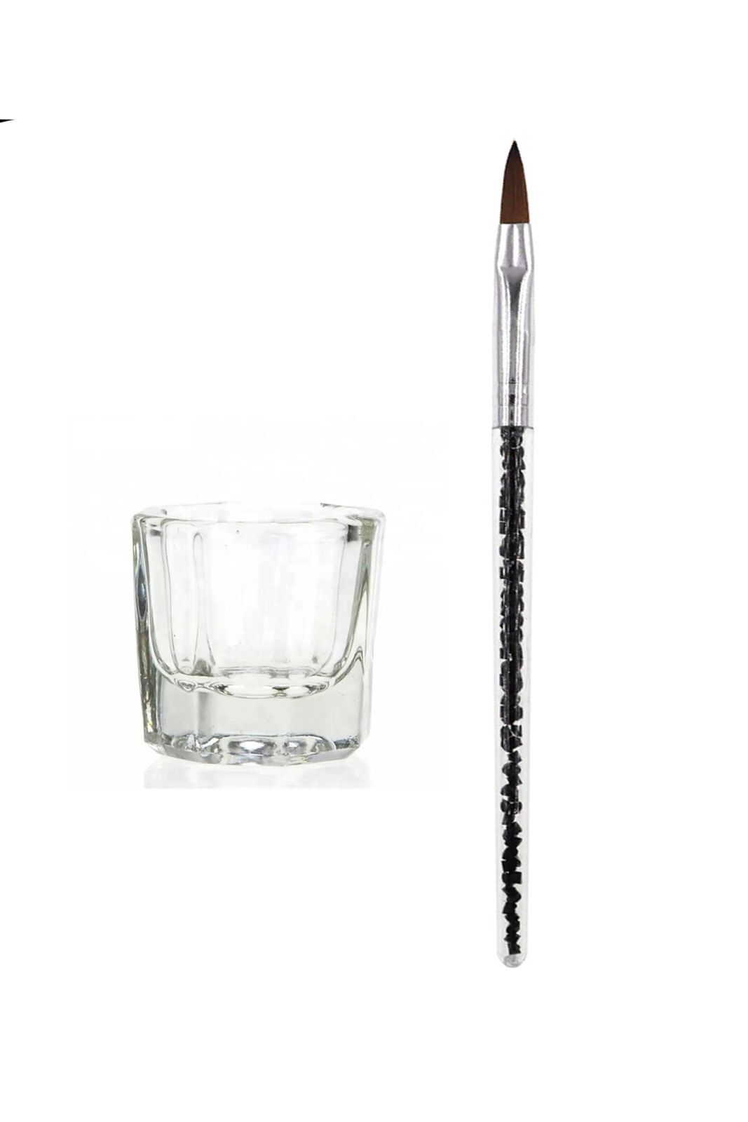 Akrilik Fırça ve Cam Kap