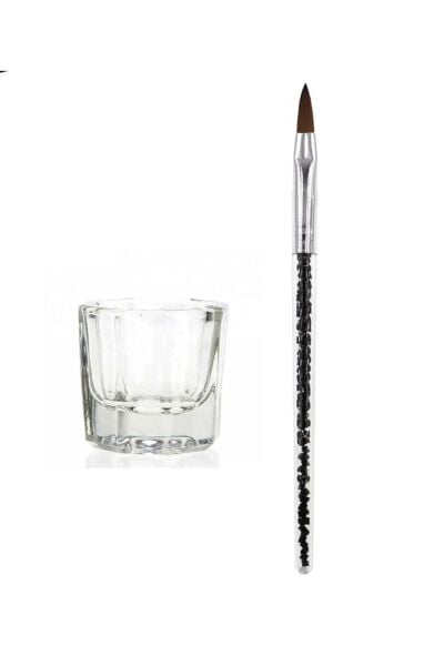 Akrilik Fırça ve Cam Kap