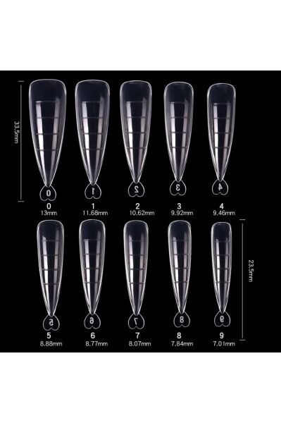 MOZIUR 100'lü Stiletto Dual Form Tips